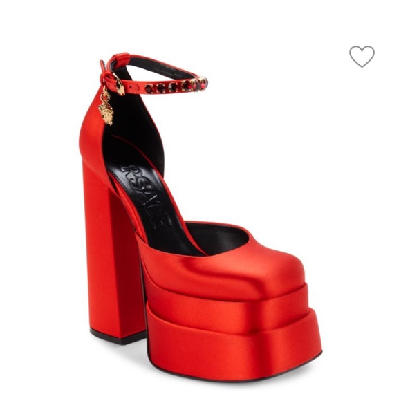 ❗️SOLD❗️NWT VERSACE AEVITAS D’ORSAY CRYSTAL AND MEDUSA CHARM SATIN PUMPS BOX - Picture 2 of 12